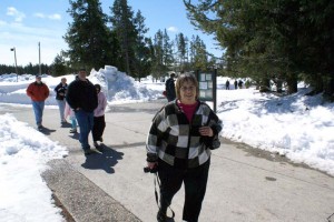 Nina at Old Faithful