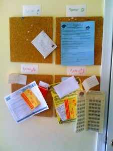 Wall Reminder and Filing System